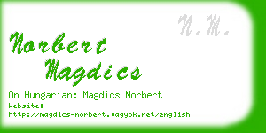 norbert magdics business card